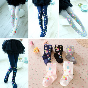 韓版春秋季款兒童連褲襪女童打底褲童裝寶寶白色舞蹈襪針織棉絲襪